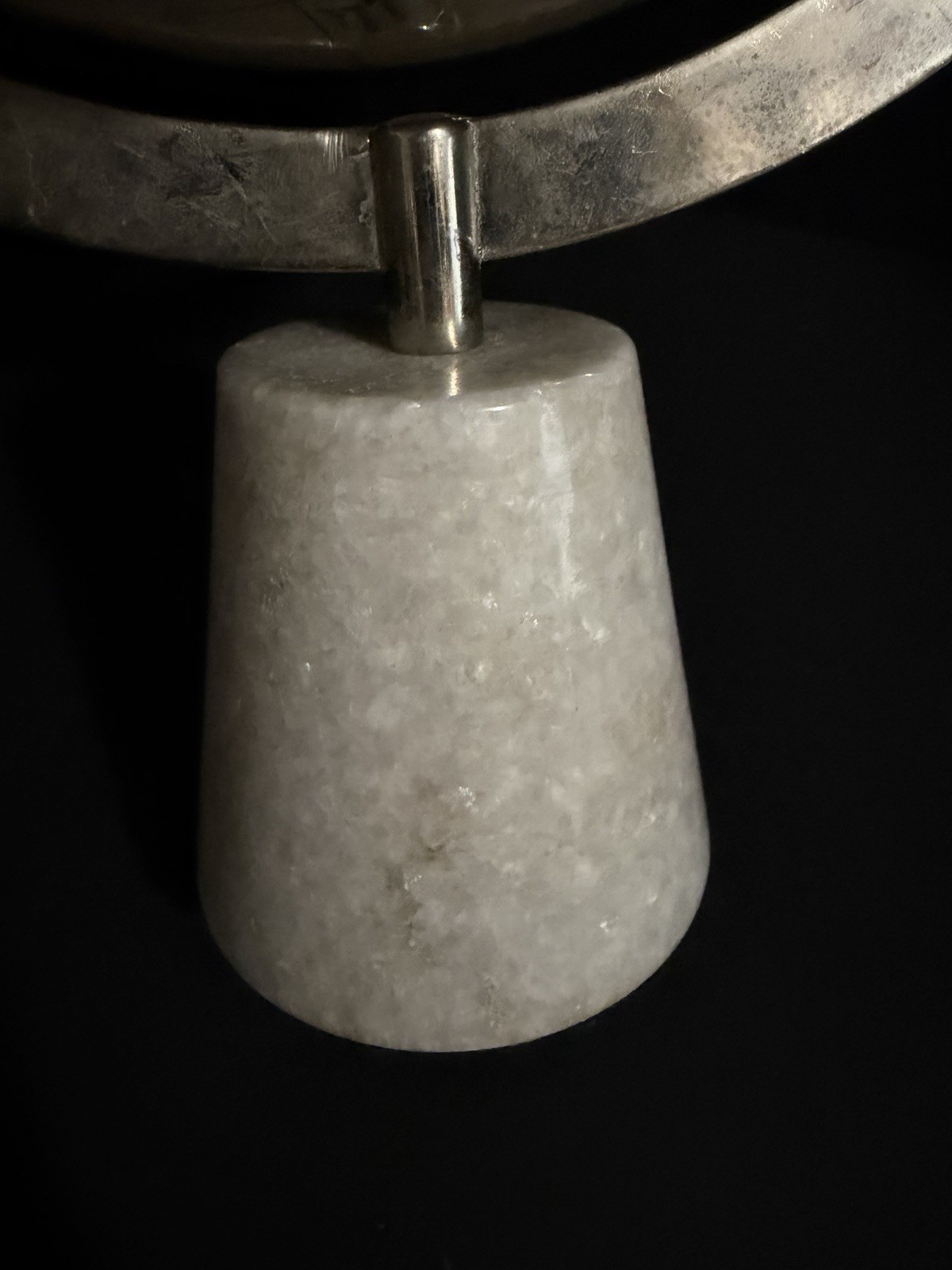 Small decorative table globe with white marble base
