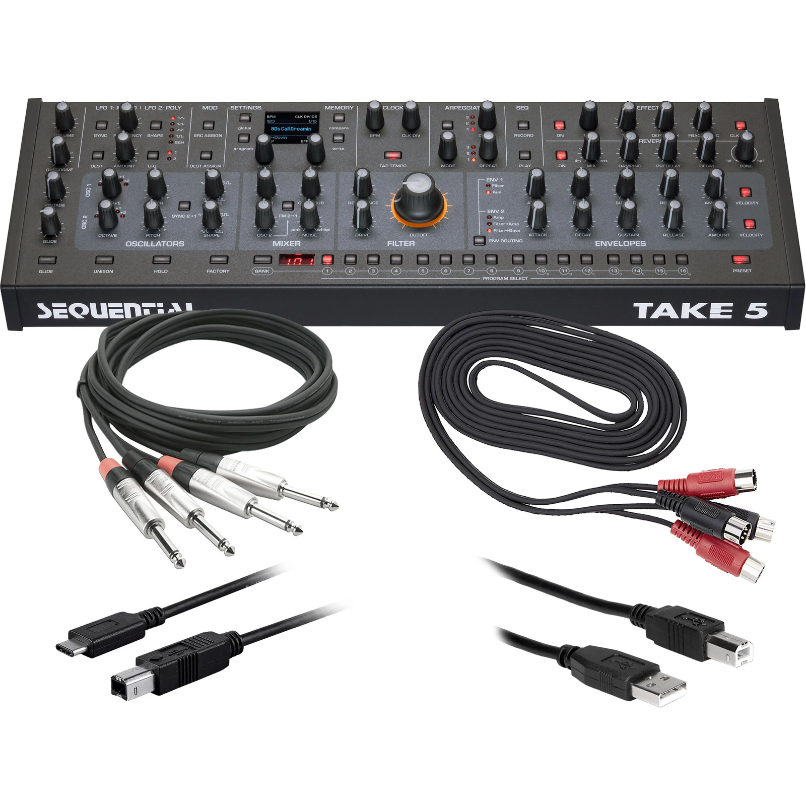 Sequential Take-5 Desktop Module 5-Voice Polyphonic Synthesizer CABLE KIT