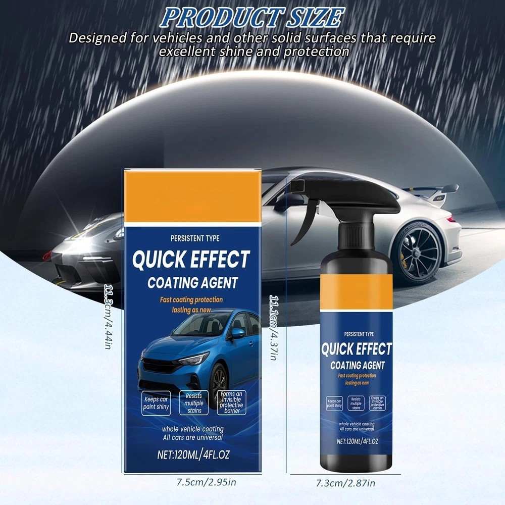 Car Quick Coating Spray, 2-Pack, Advanced Paint Protection, Vehicle Detailing Sh