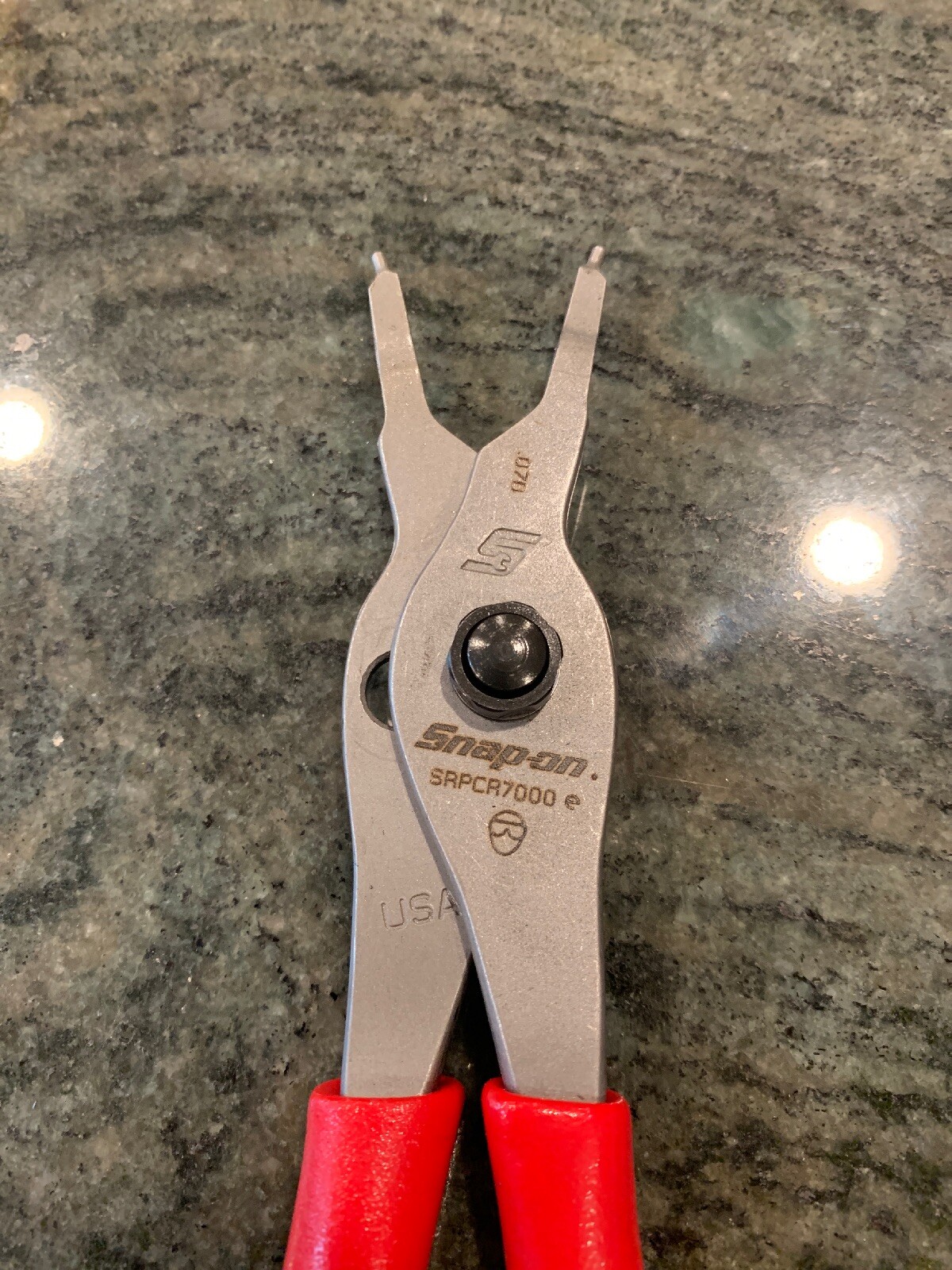 snap on srpcr7000 quick disconnect snap ring pliers 7-7/16" red