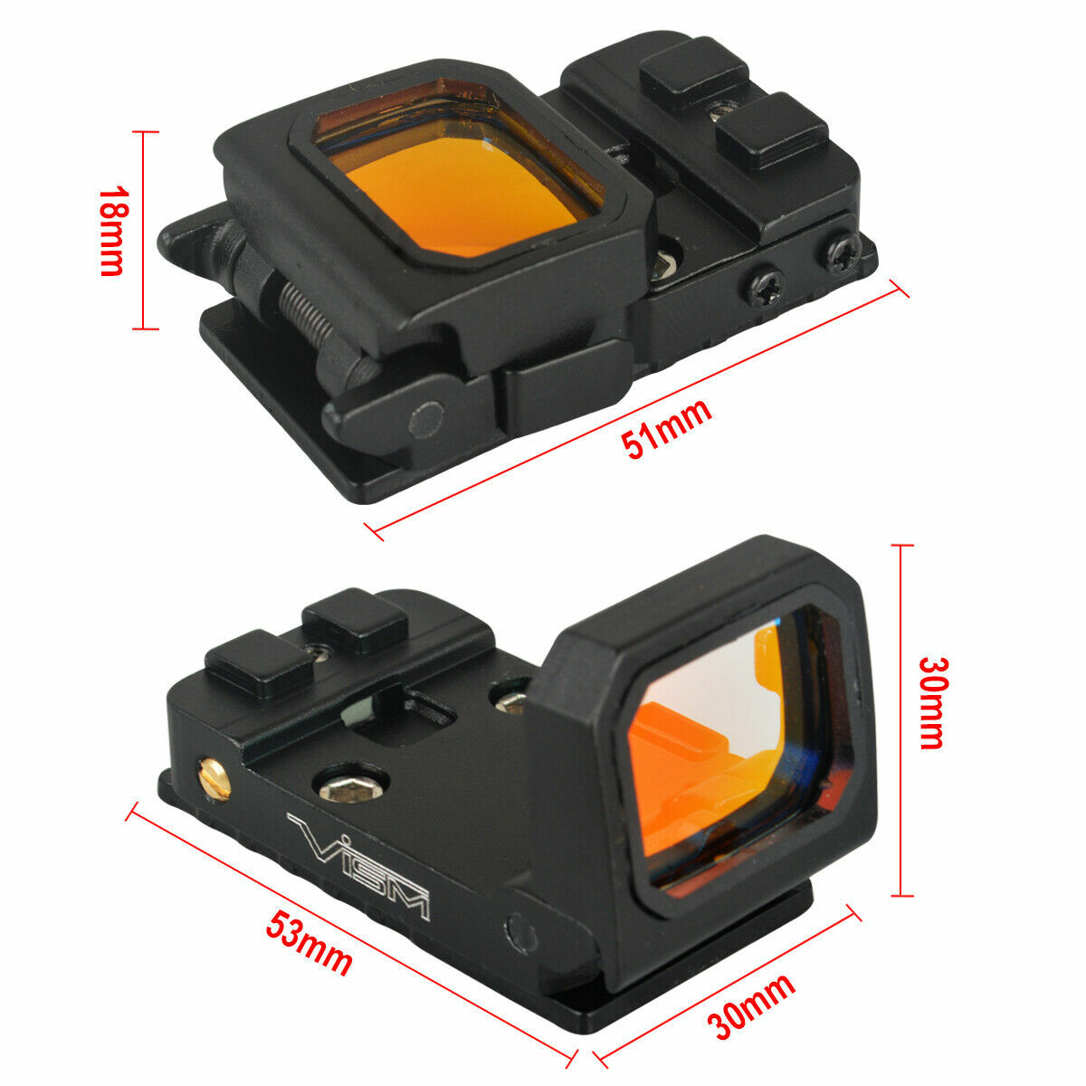 Tactical Flip Up Dot Sight Holographic Reflex Scope Foldable RMR Red Dot Sight