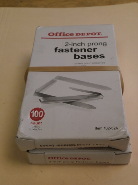 Office Depot 102-624 New 2-inch prong Fastener Bases (QTY approx. 197)