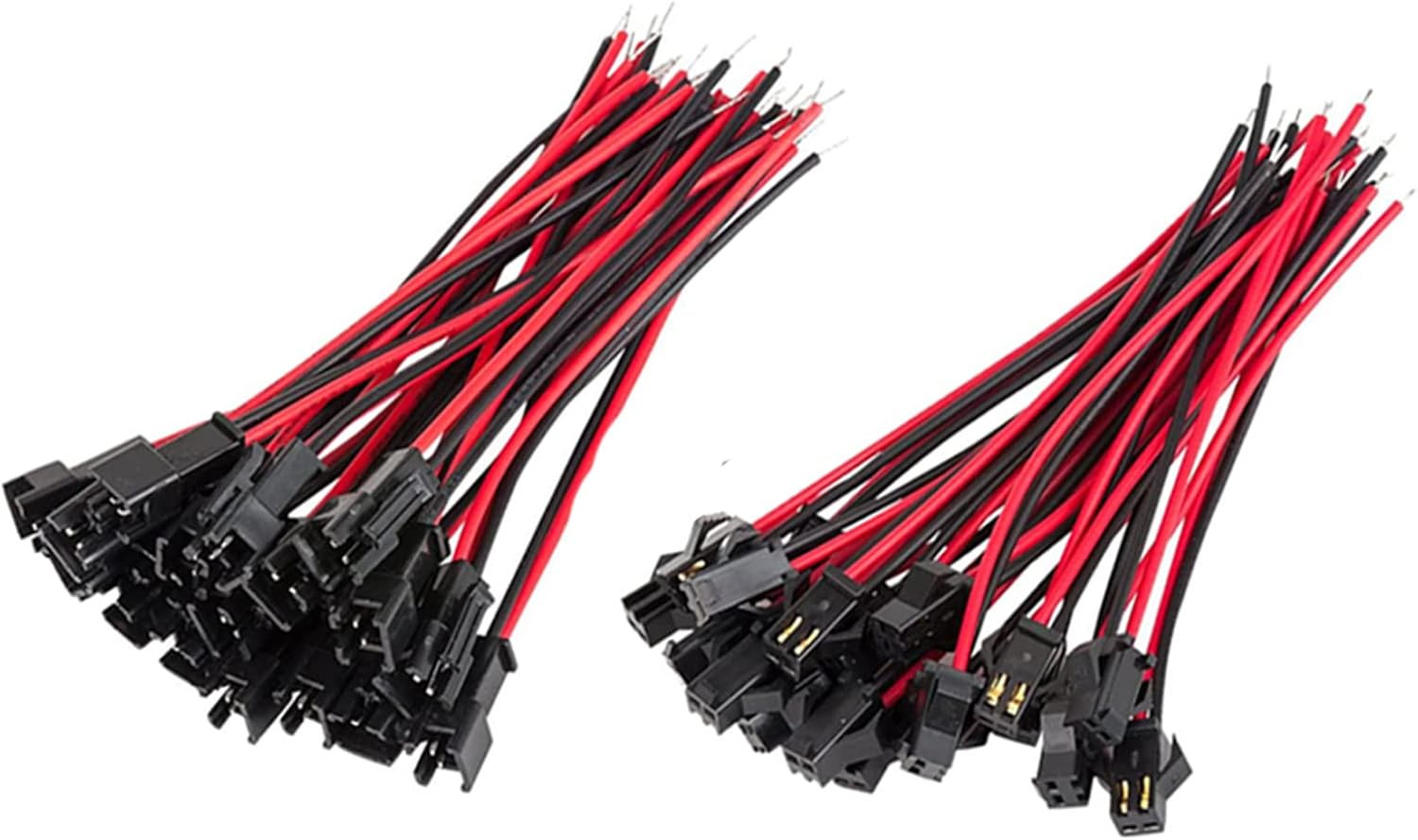 20Pairs JST SM 2Pin Plug Male to Female EL Wire Cable Connector Adapter for 3528