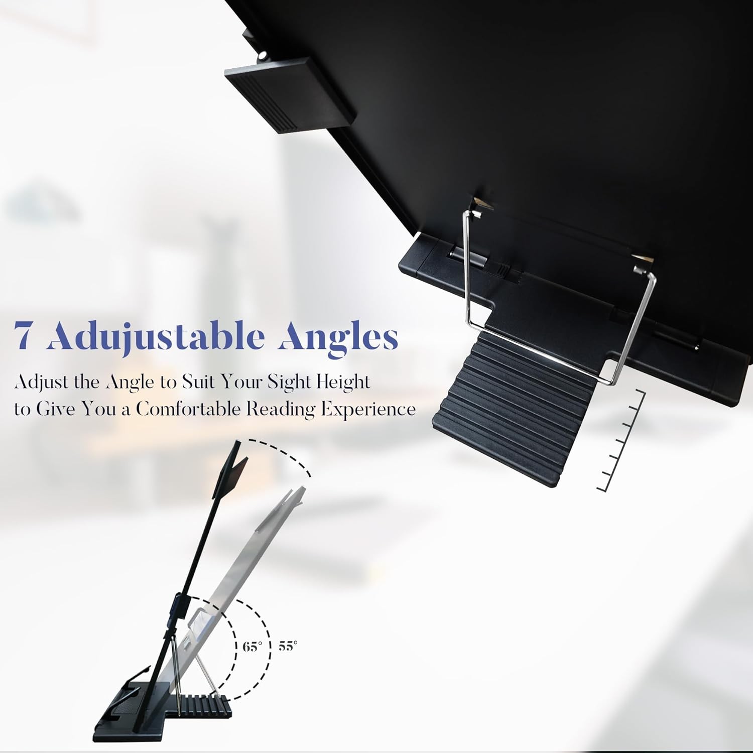Desktop Document Holder, Black Paper Holder Stand for Desk, JZ9570,