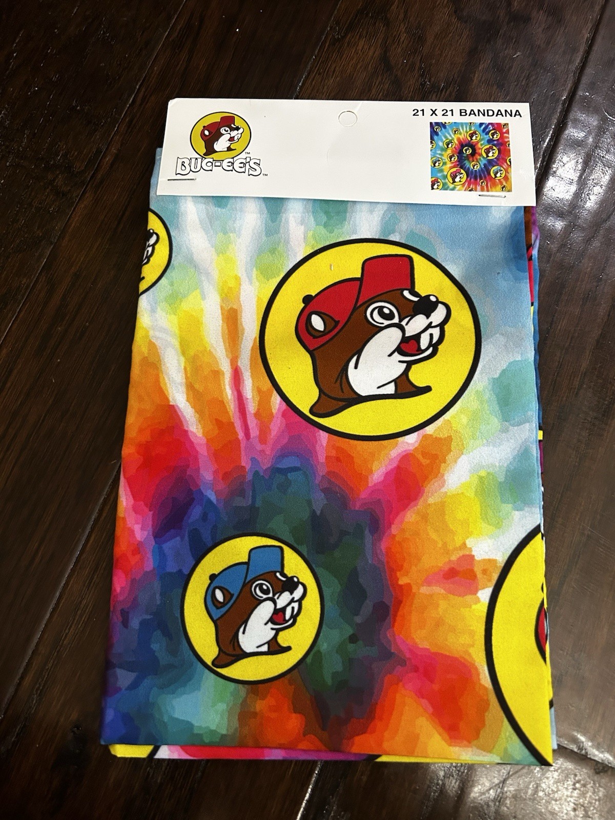 BUC-EE'S BEAVER TIE DYE BANDANA 21" X 21" 100% POLYESTER