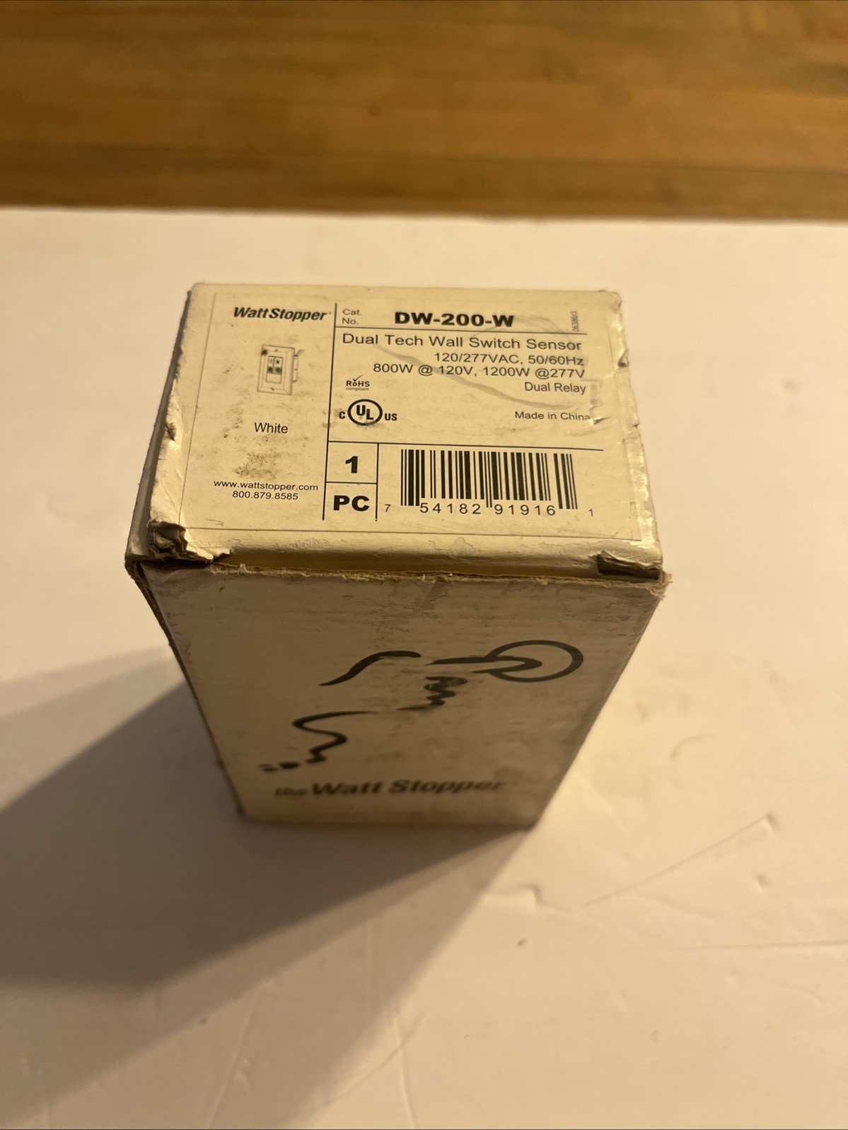 Watt Stopper DW-200-W Wall Switch Occupancy Sensor White Nice Unused