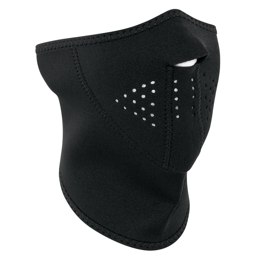 ZANheadgear WNFM114H3 3-Panel Neoprene Face Half Mask, Black