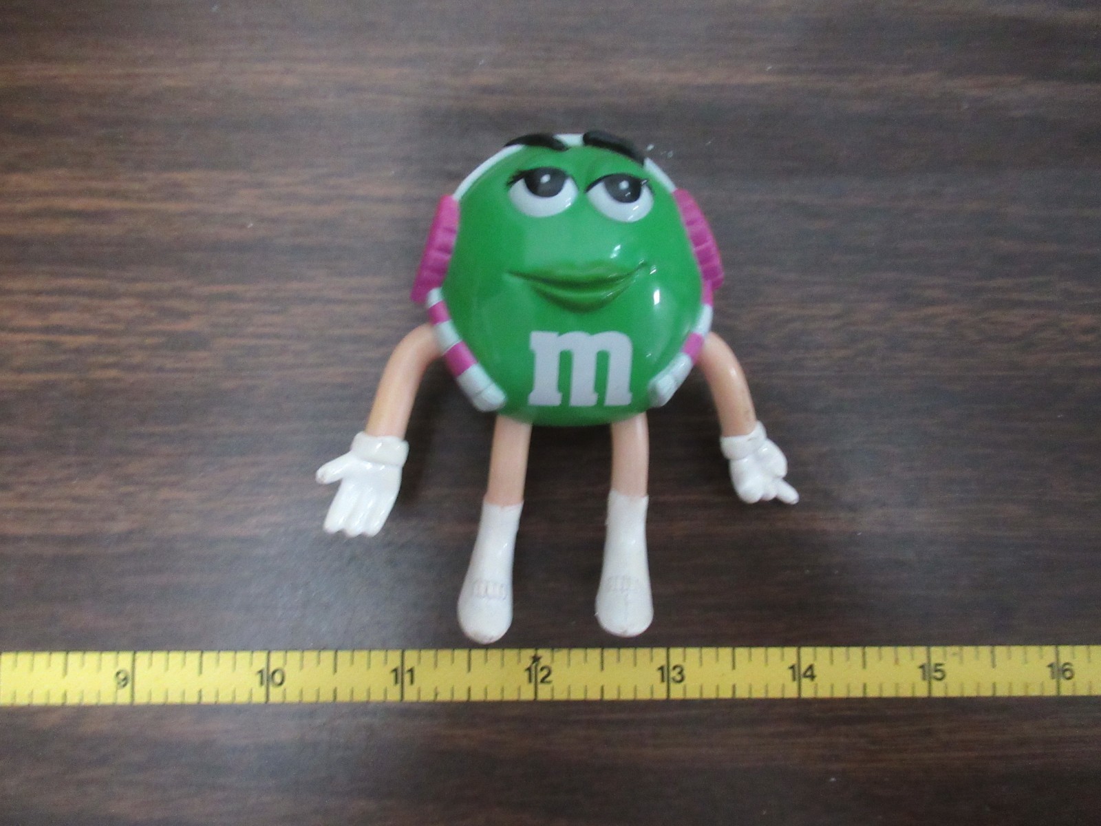 M&M Vintage Green Holiday Bendy figure