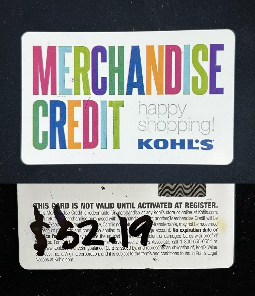 **Free Shipping*** Kohl's Department Store $52.91 Merchandise Credit Gift Card