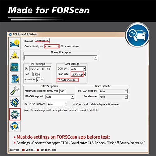 VLINKER FS OBD2 Scanner OBDII USB Adapter Code Reader Diagnostic Tool for