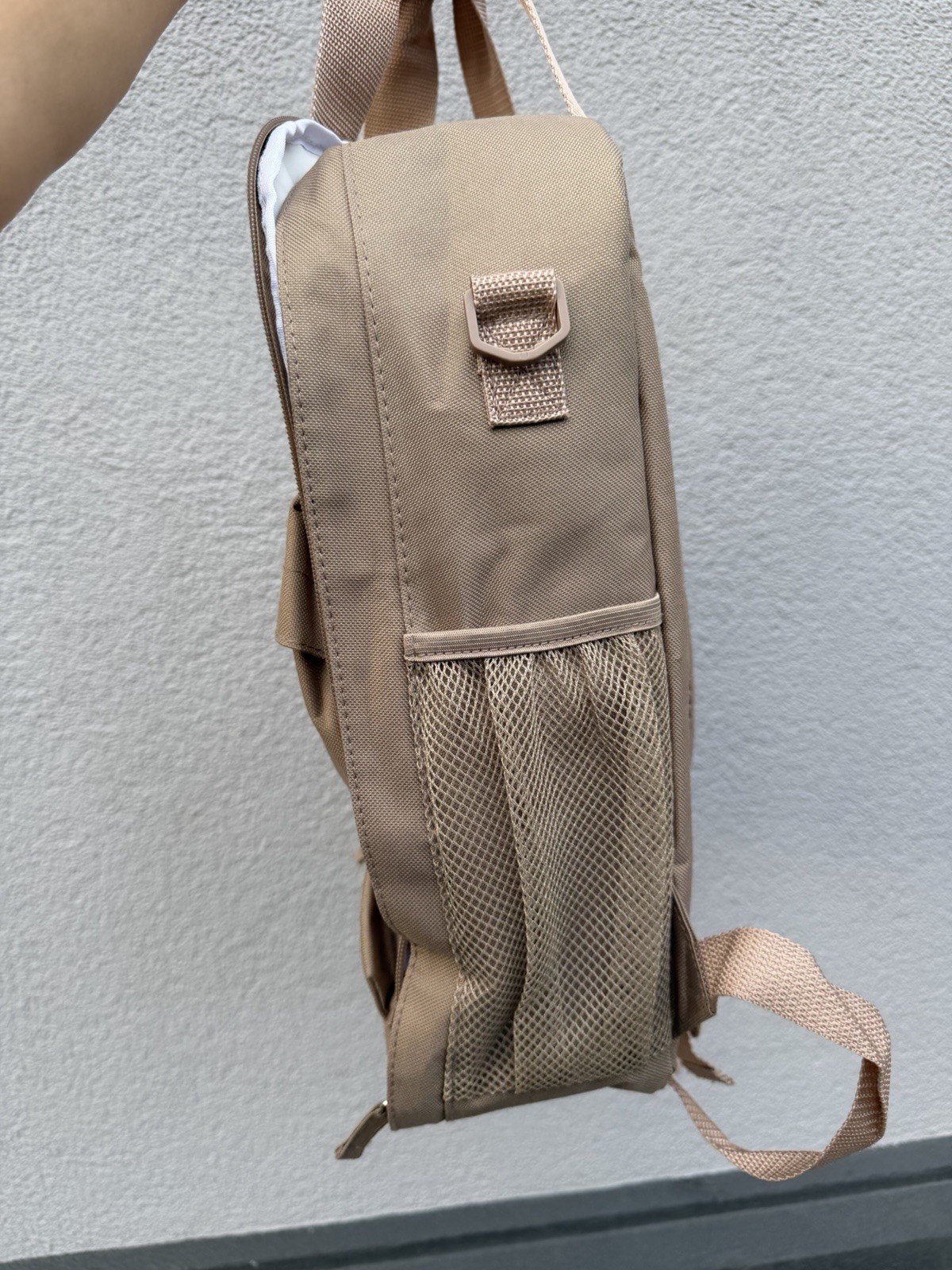 Paxman Tan Insulated Backpack With Padded Straps & Outer Pocket Backpack ONLY