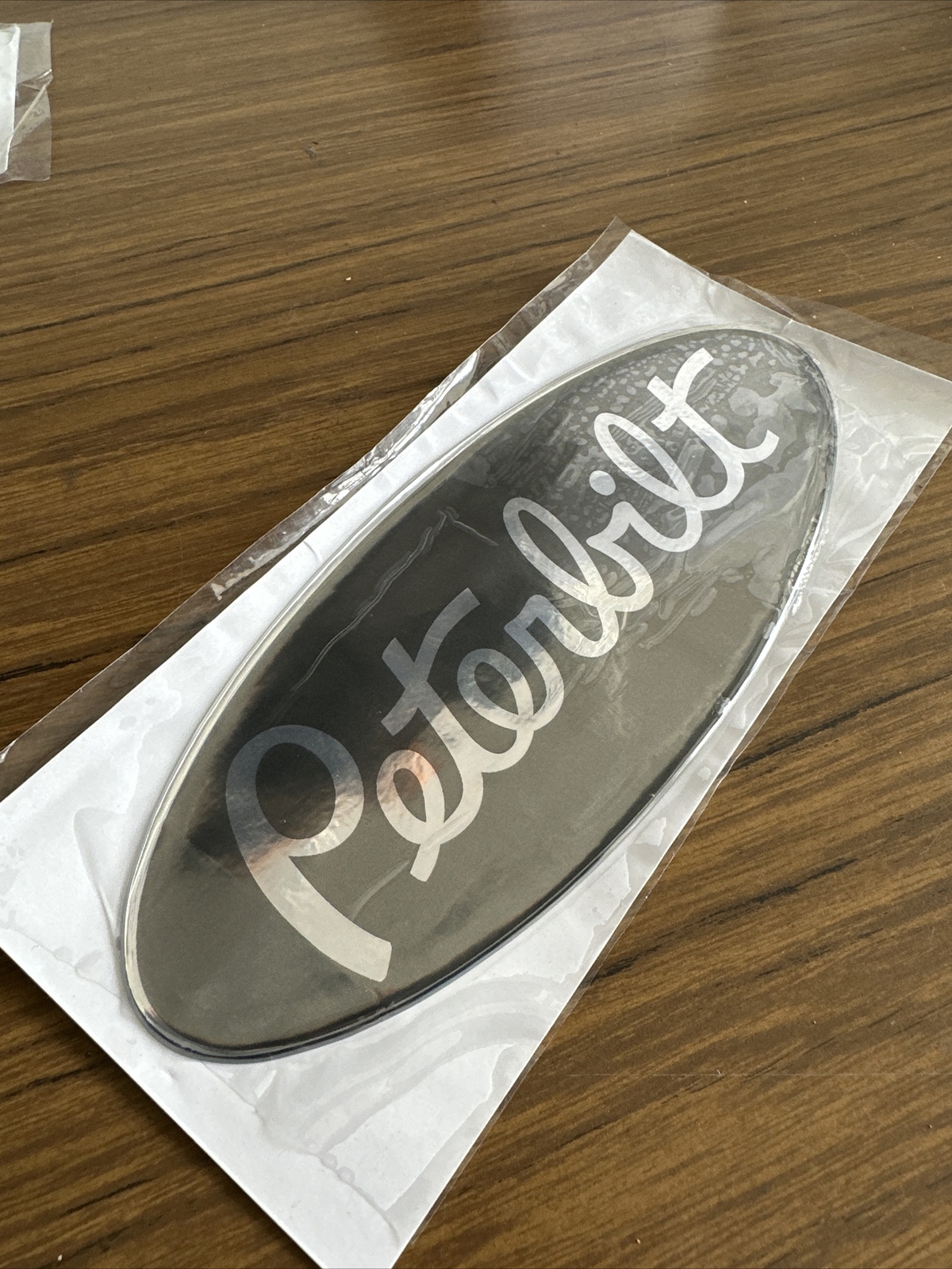 gray/chrome OEM replacement peterbilt decal emblem genuine oem size and fit