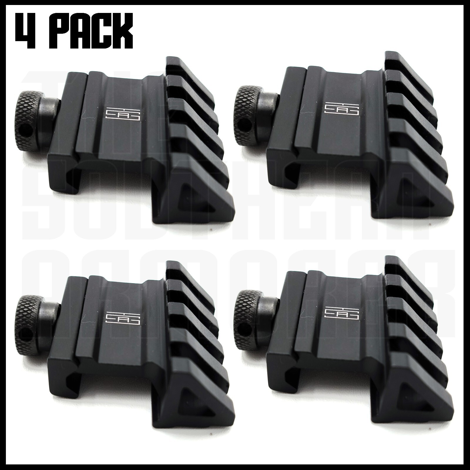 4pcs Tactical 45 Degree Angle Offset 20mm Weaver Rail Mount Picatinny 4 Slot