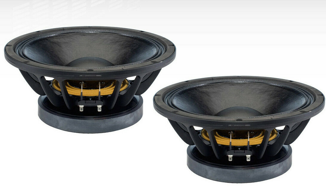 (2) B&C 12FW76 12" Professional Woofer 1000W 8-Ohms Frequency Range 55 - 3000Hz.
