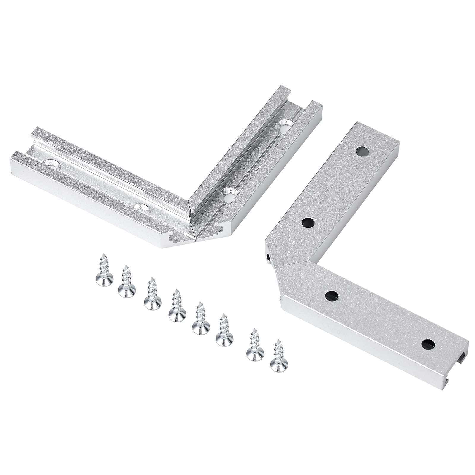 T Track Intersection Kit 3" Double-Cut Profile Predrilled Holes Silver OEM