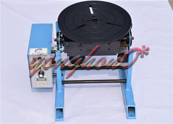 220V 1~15RPM 30KG Duty Welding Positioner Turntable Timing with 200mm Chuck