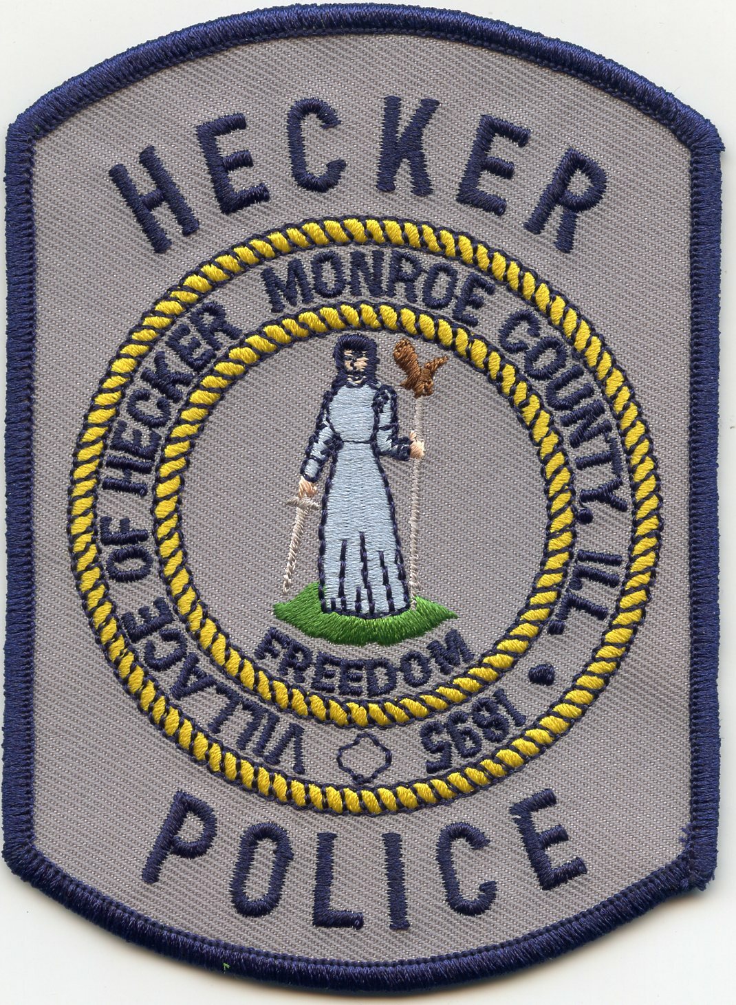 HECKER ILLINOIS IL Monroe County POLICE PATCH