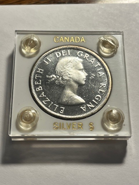 1955 Canada 1 Dollar/Silver/PL/Capital Holder/Unc++ #17711-2