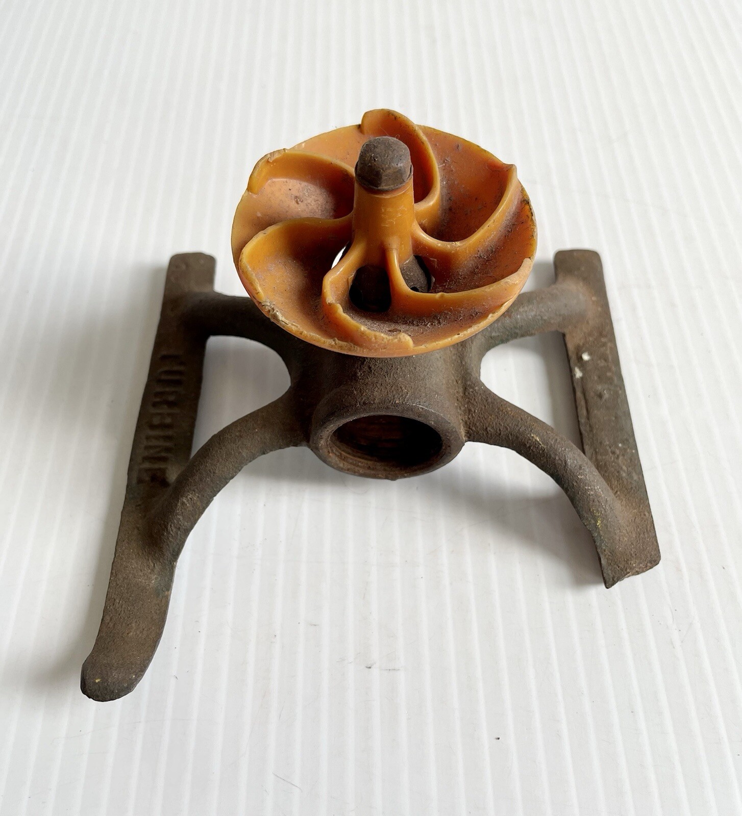 Vintage PREMAX TURBINE Cast Iron Lawn Garden Sprinkler READ