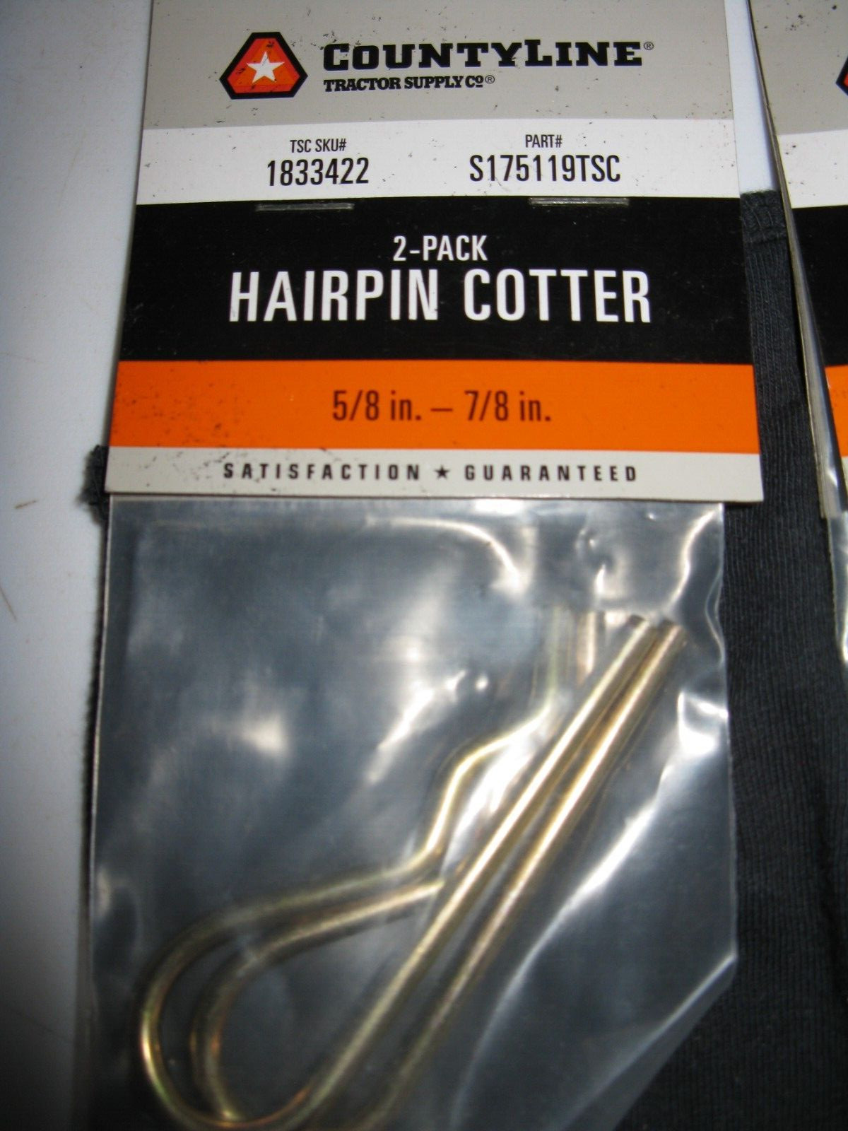 Hairpin Cotter Pins OS in packages 5 items