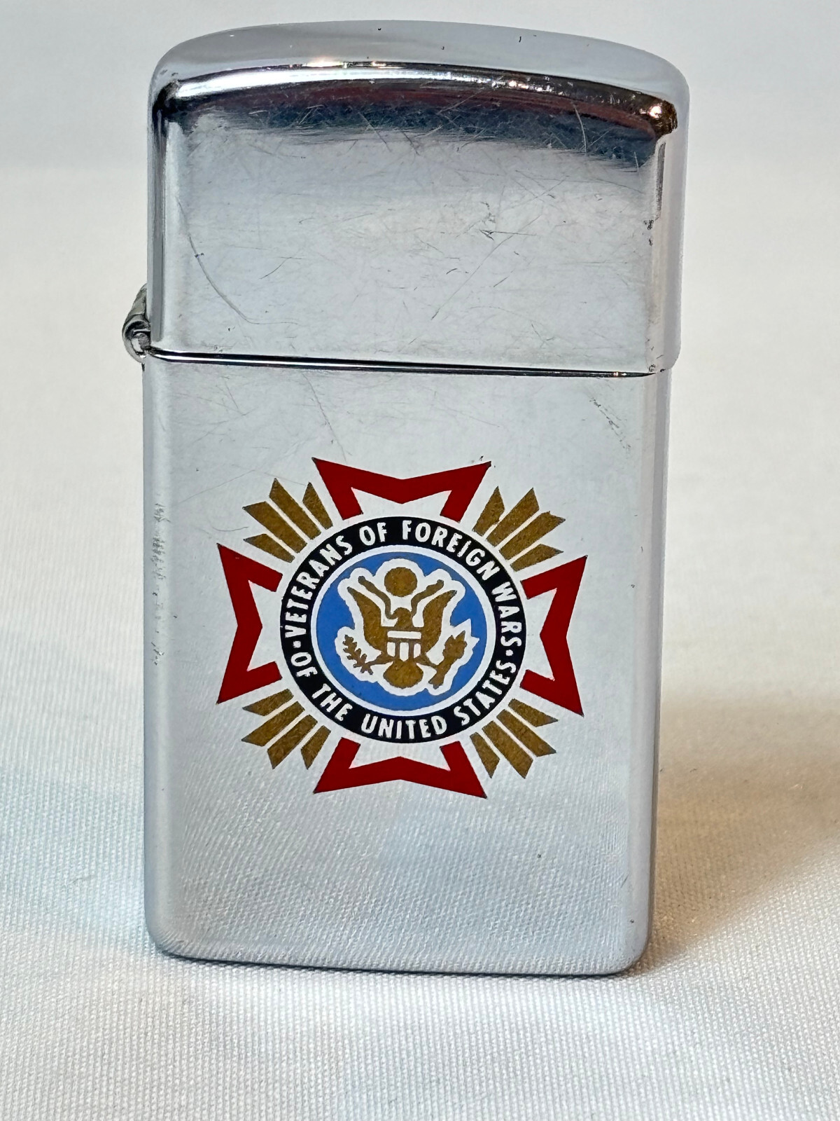 1989 Zippo Slim Lighter VFW Veterans of Foreign Wars Of the United States