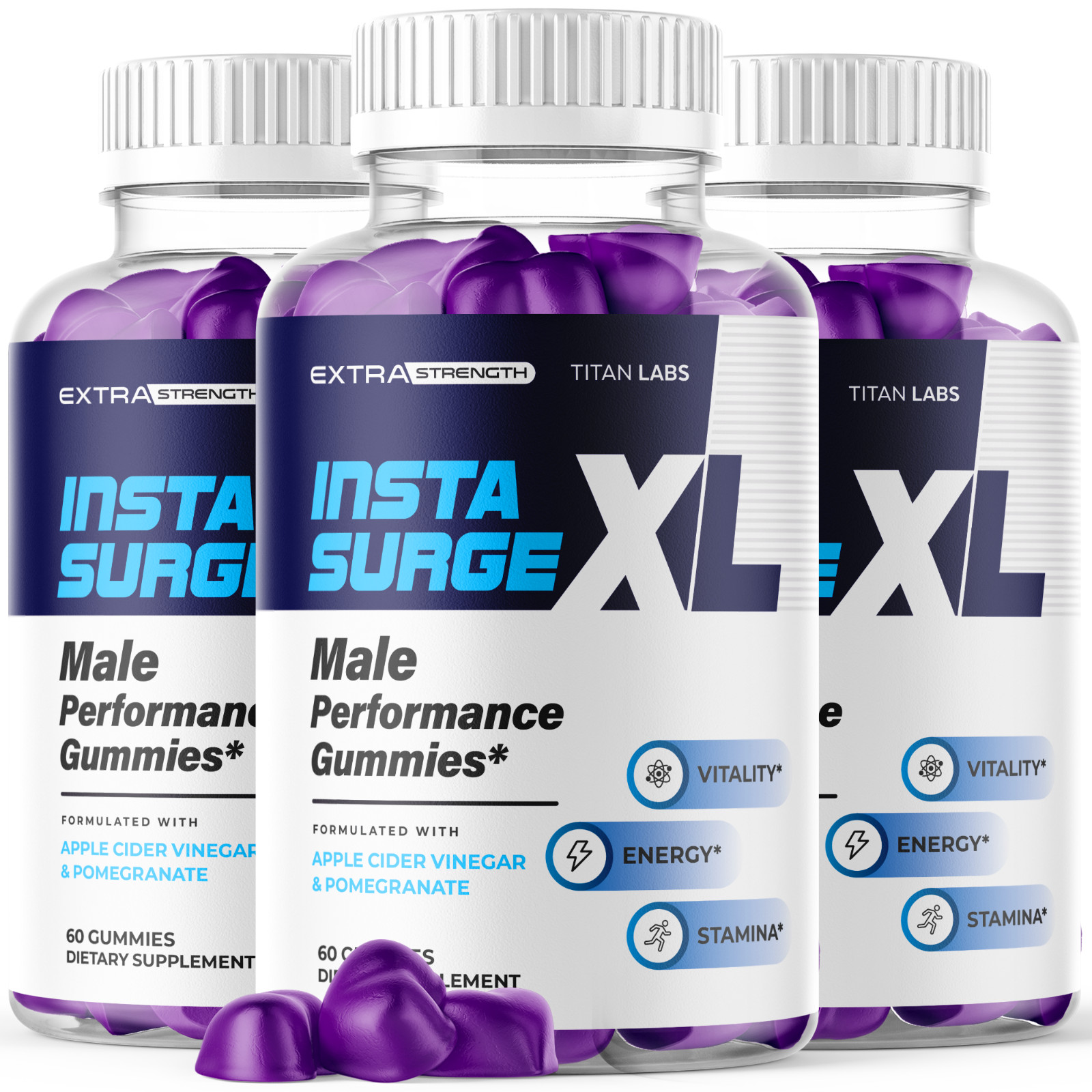 (3 Pack) Insta Surge XL Advanced Male Support Supplement InstaSurgeXL 180Gummies