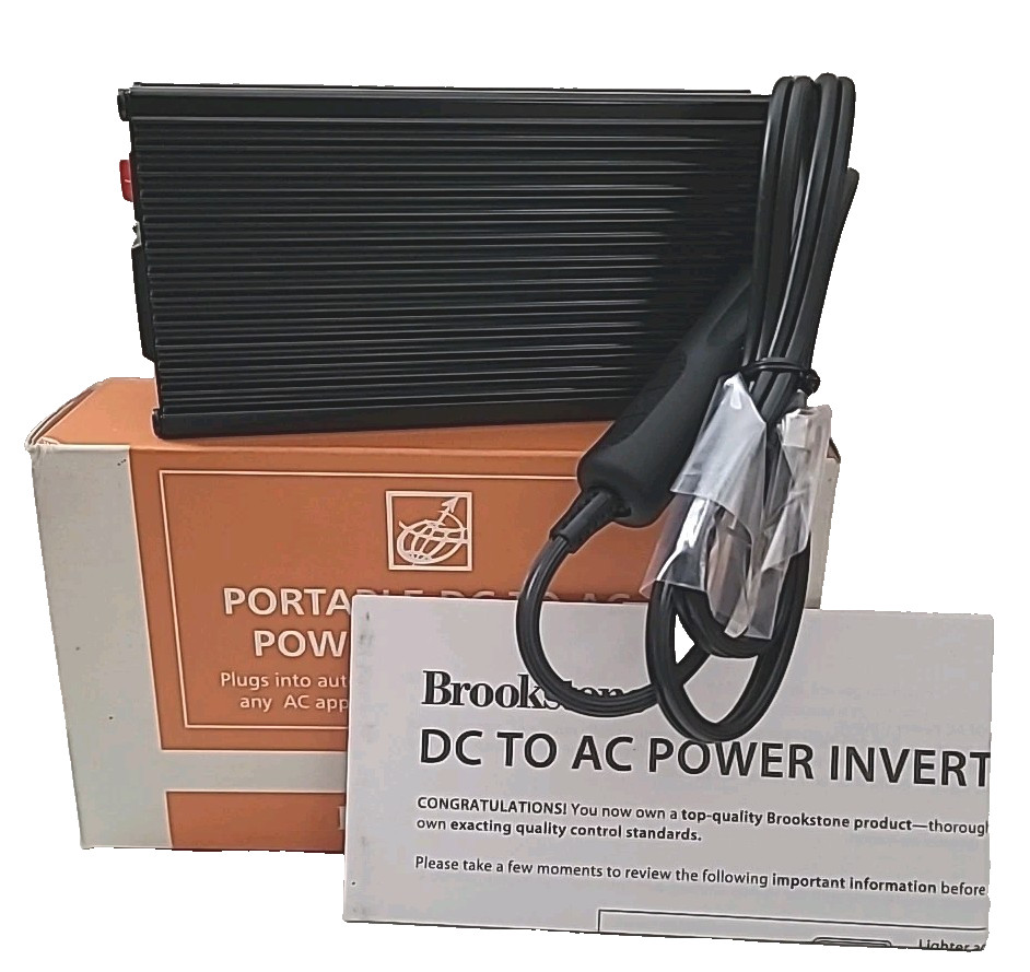 New in Original Box Brookstone Portable Car Lighter 12V Power Inverter DC to AC
