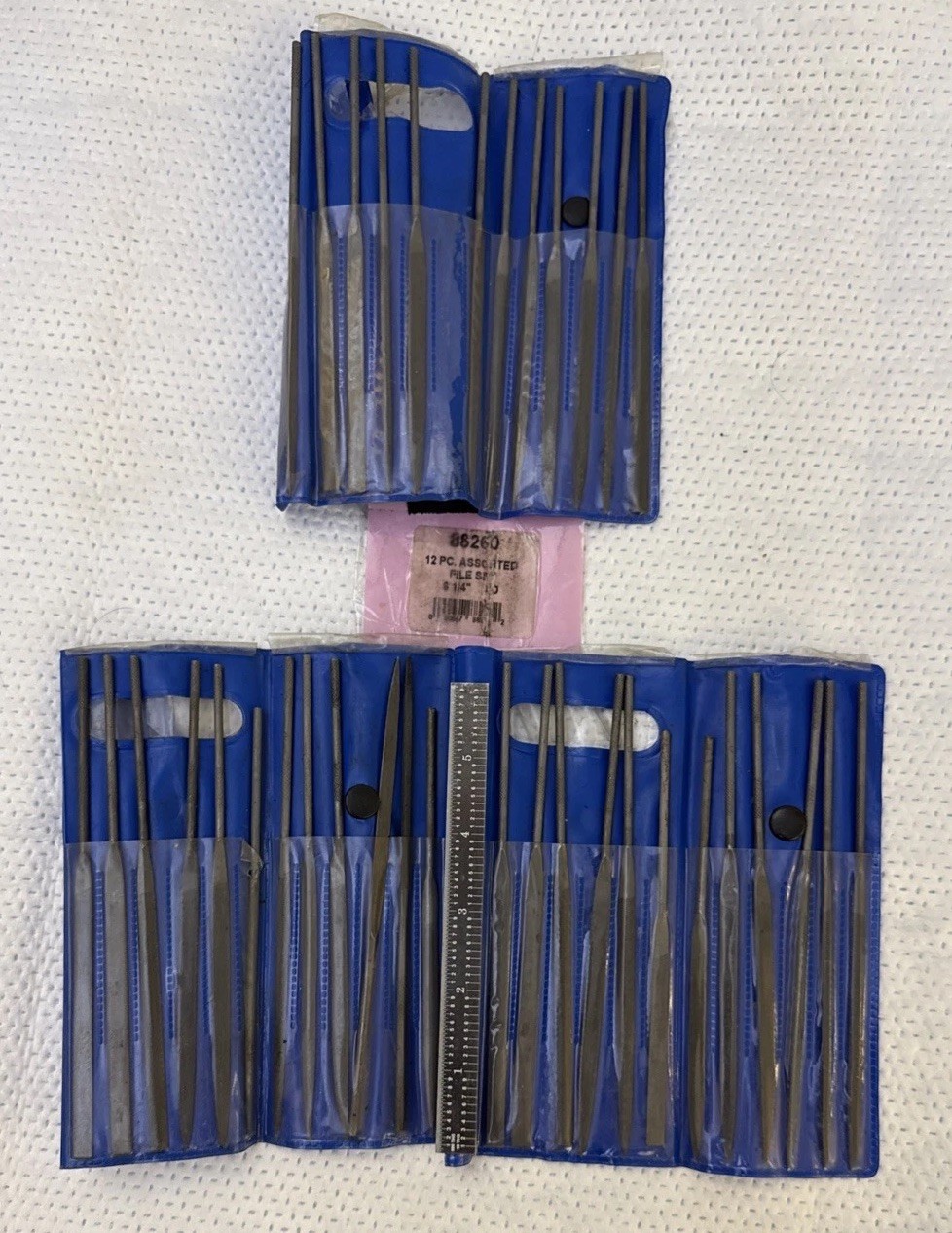 Excel Blades 12-Pcs Assorted Needle File Set with Storage Pouch LOT OF 3