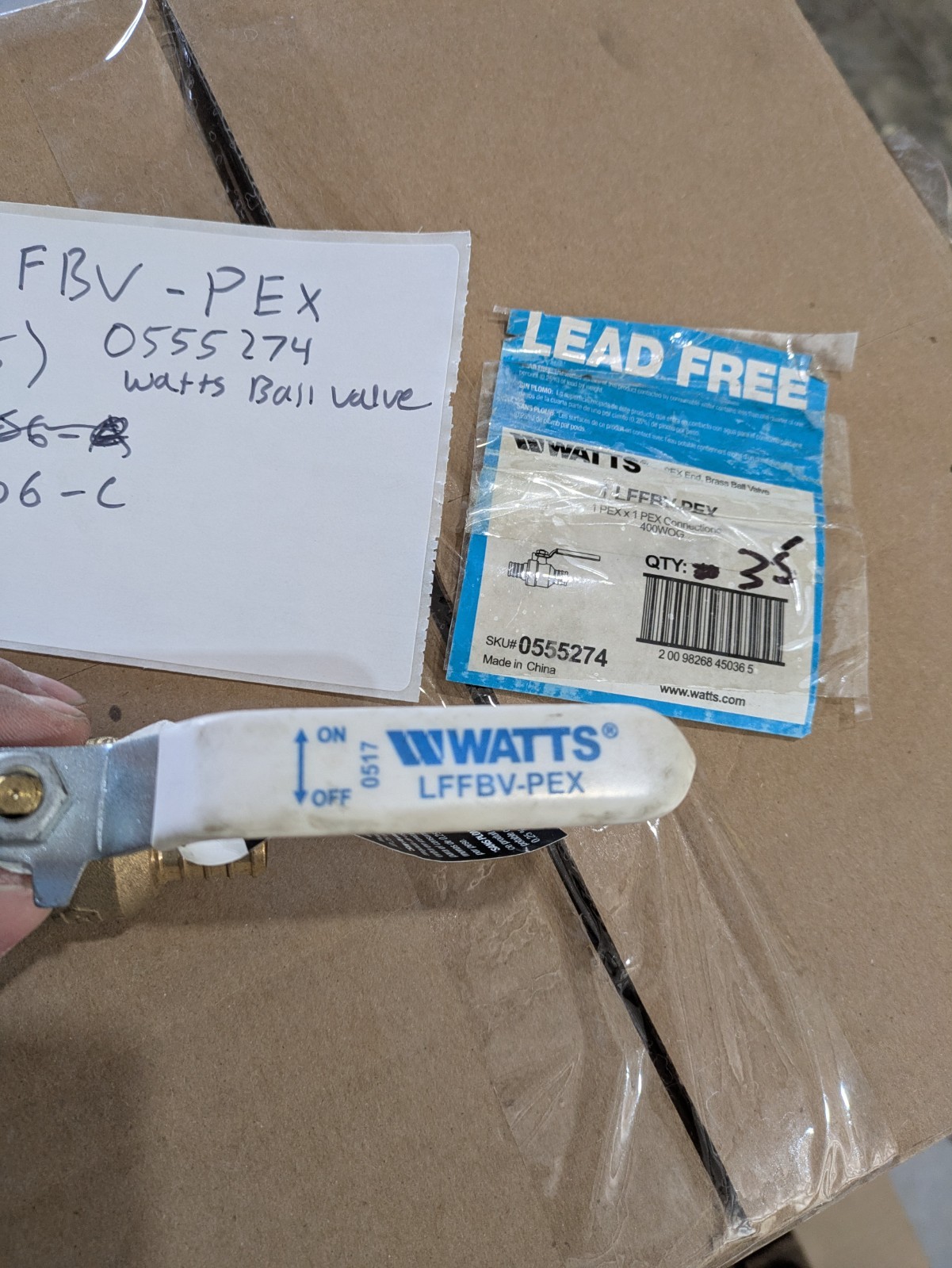 WATTS LFFBV-PEX BALL VALVE 0555274