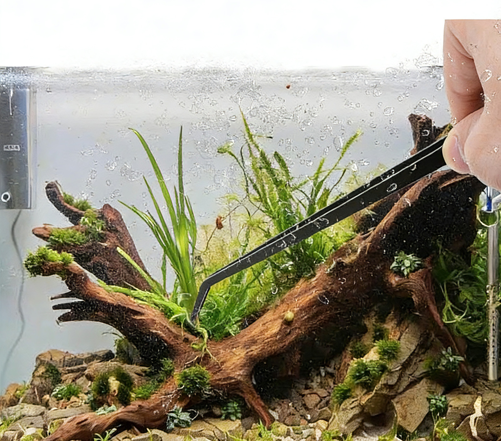 4Pcs Aquascaping Tools Kit, Long Stainless Steel Aquarium Plant Tools