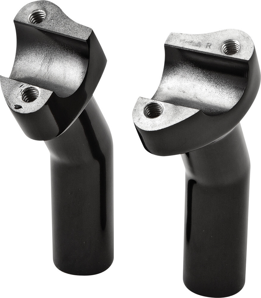 Harddrive Black Forged Pullback 1in Handle Bar Risers 4.5 Rise Harley 10A 1914