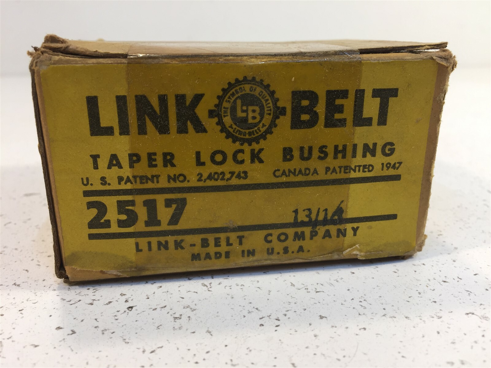 LinkBelt Taper Lock Bushing 2517 13/16" Bore - New Old Stock - Made in USA