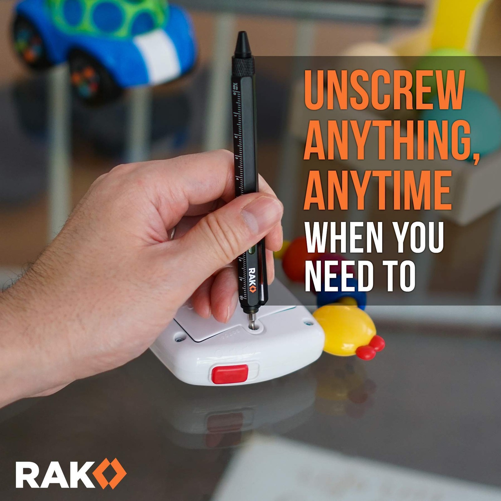 RAK Multitool Pen - Multi-Tool Set 11 in 1, Pocket Size (2 count), Black
