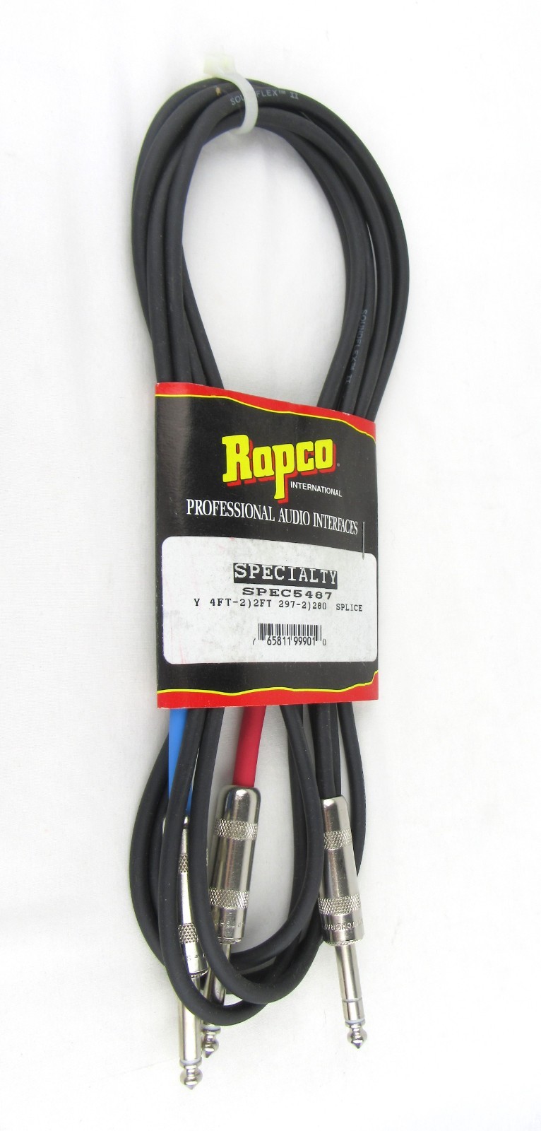 RAPCO SPEC5487 4ft 1/4in Plug Y Spice Cable - New Old Stock, Free Shipping