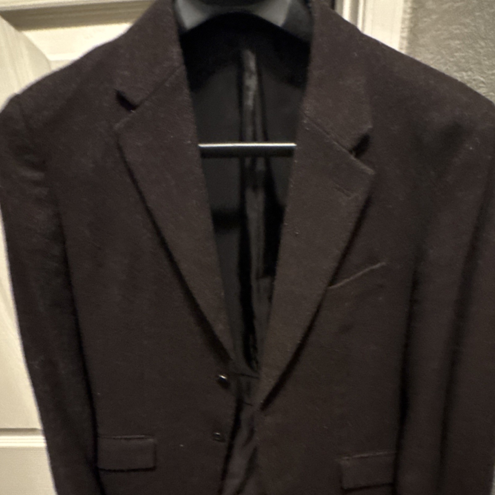 UNIQLO Brown Herringbone Wool Button Blazer Notch Lapel Size M Suit Jacket