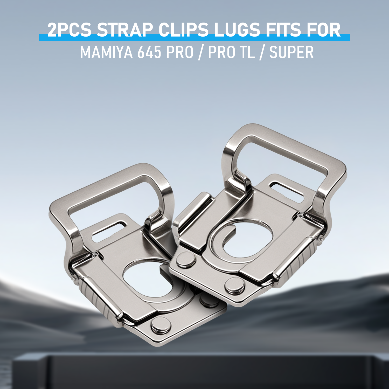 2PCS Lugs Shoulder Strap Adapter Clips For Mamiya 645 Pro/Pro TL/Super Camera