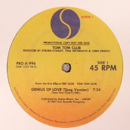 TOM TOM CLUB Genius Of Love 12" NEW VINYL Sire Talking Heads