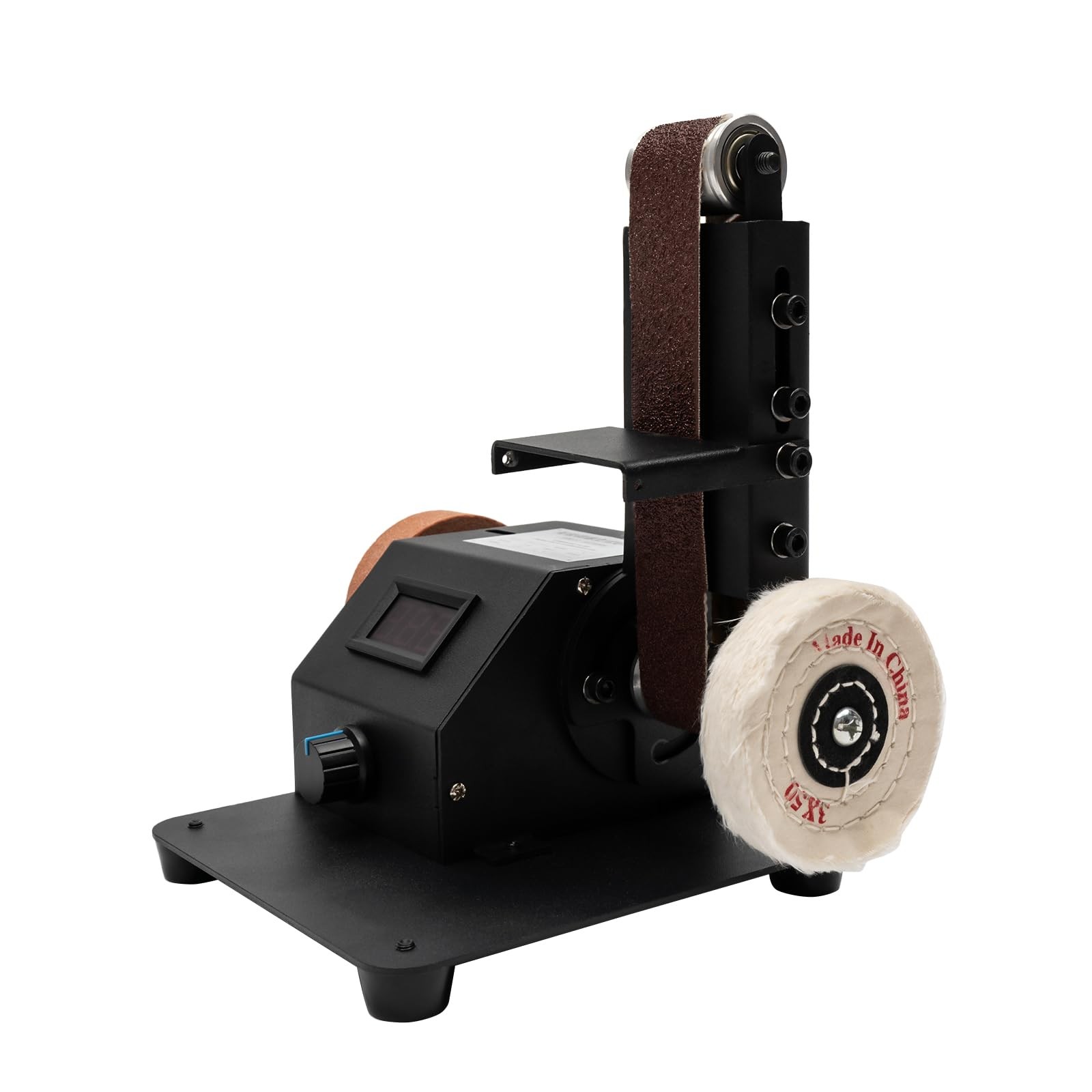 Belt Sander Bench Grinder Knife Sharpener Tool w/10 Belts Table Polishing Sander