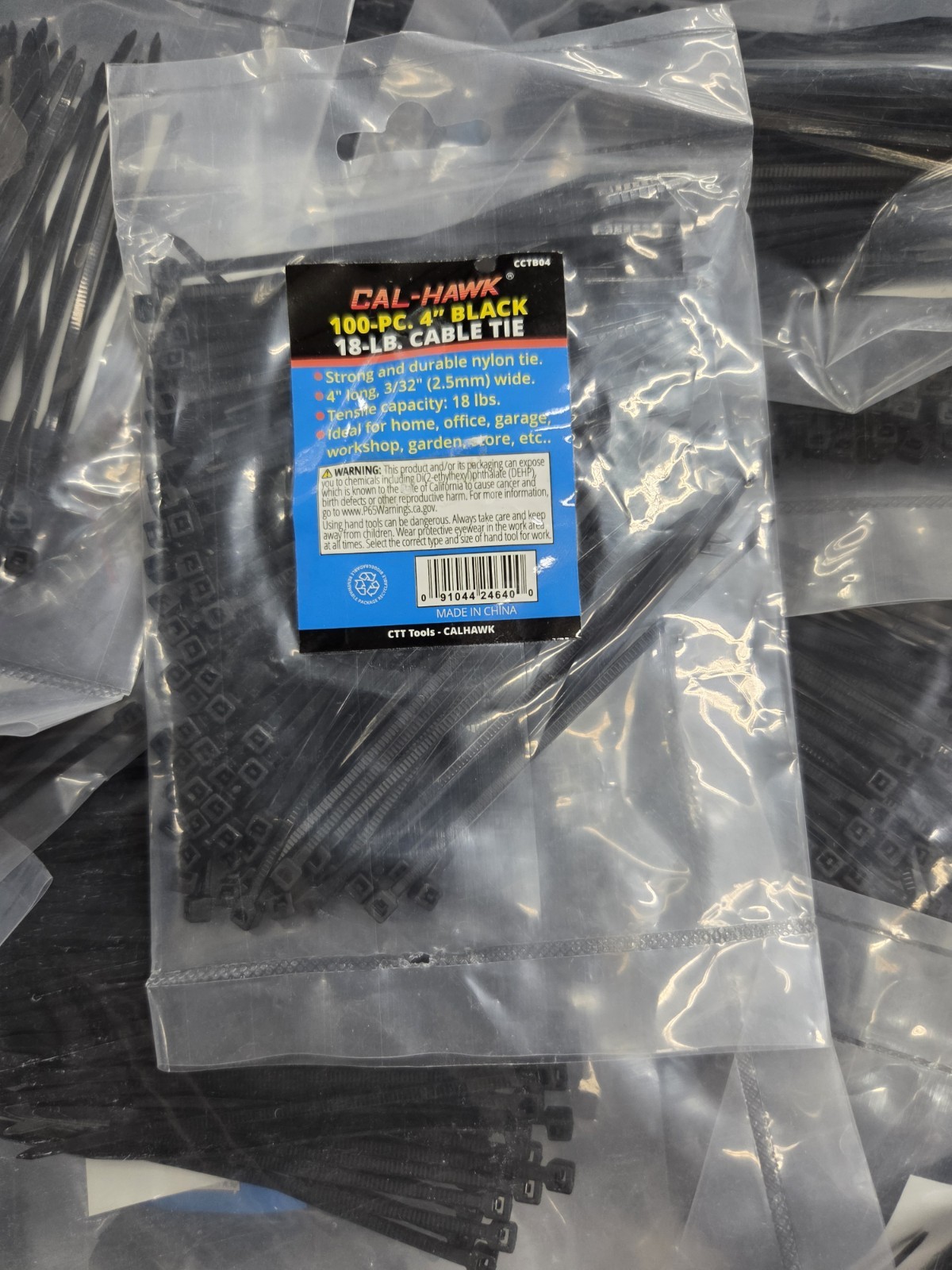 4" cable tie Black 1000pc