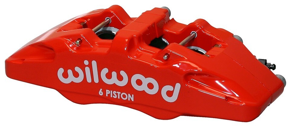 NEW WILWOOD DYNAPRO BRAKE CALIPER,6 PISTON,LEFT,RED,0.81",10-13" ROTORS