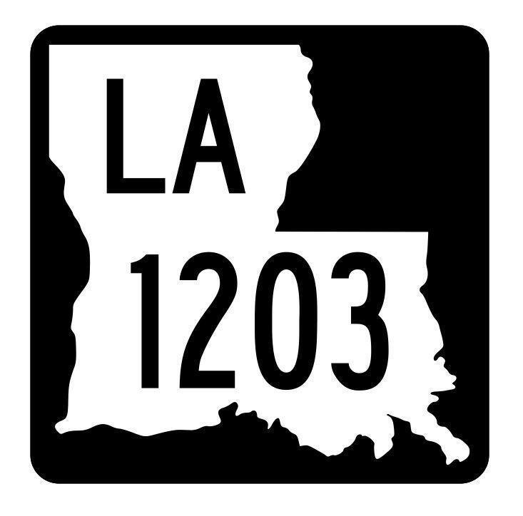Louisiana State Highway 1203 Sticker Decal