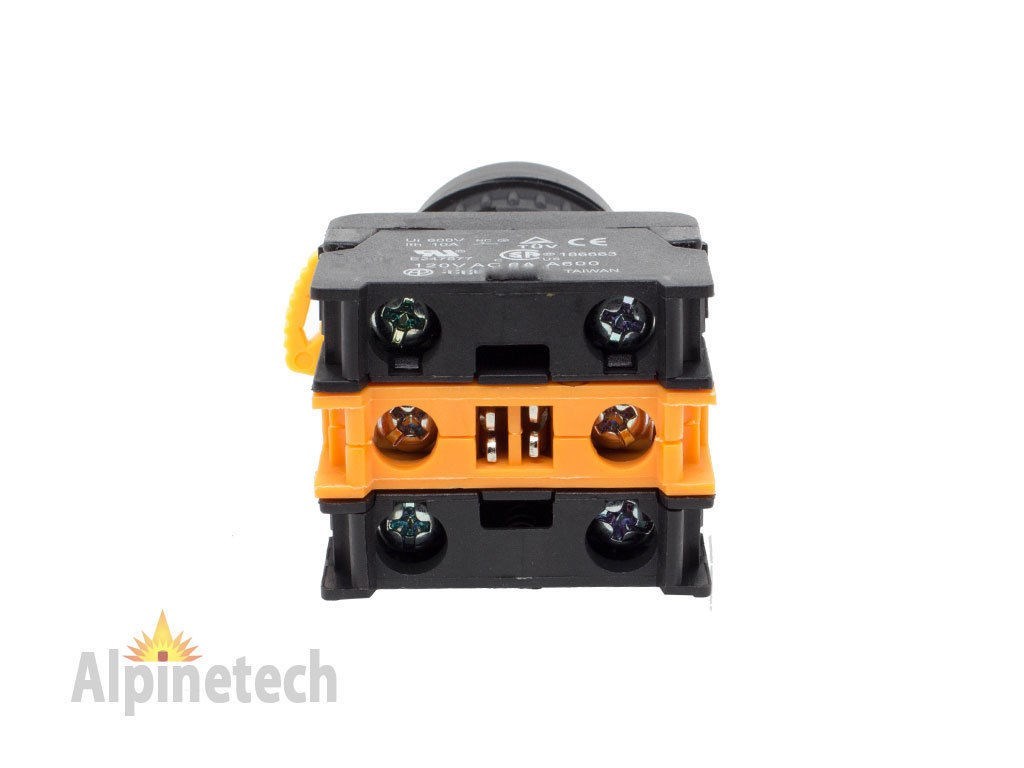 ATI PFL22 Blue 22mm Push Button Latching Switch Illuminated 120V LED