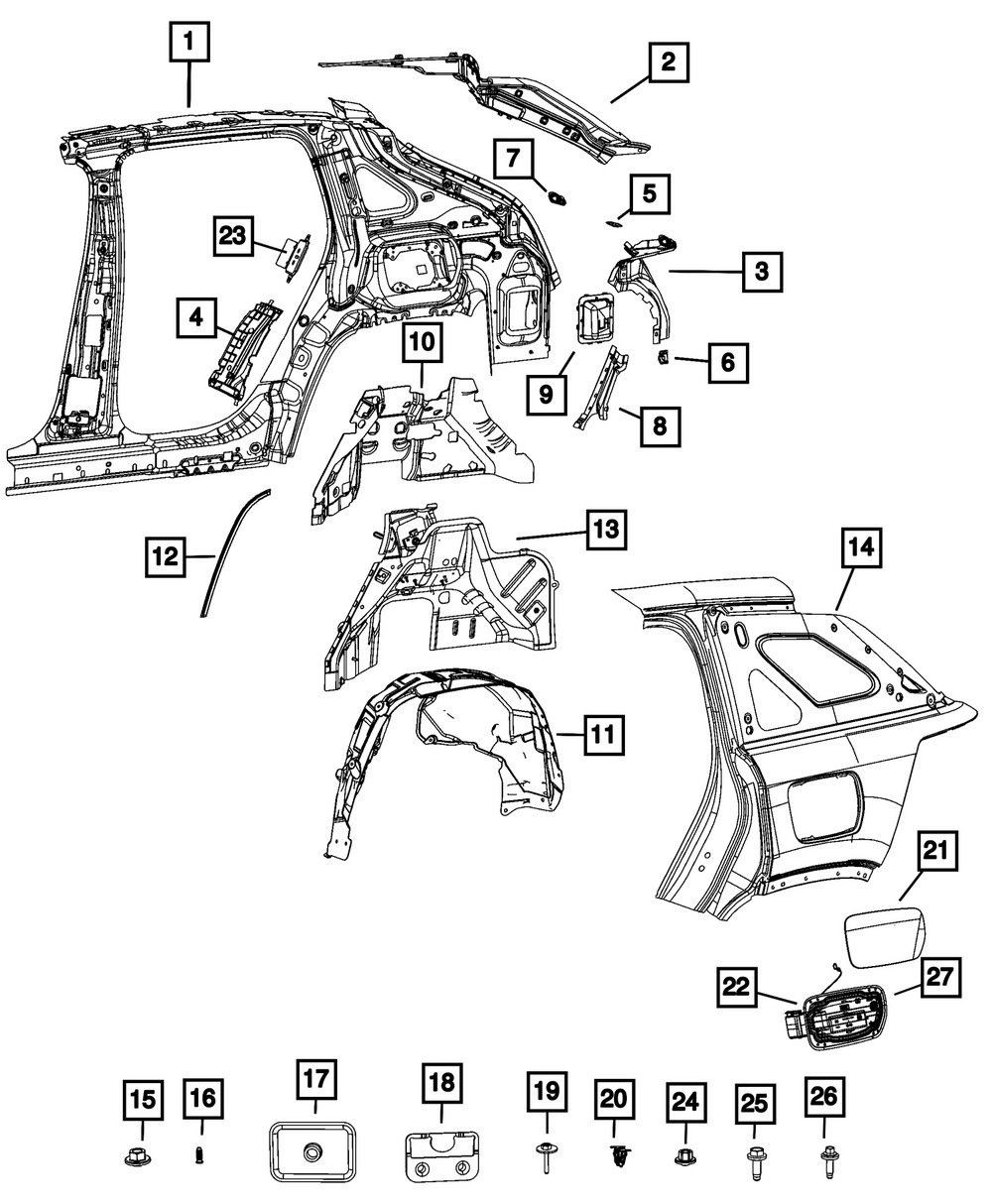 Genuine Mopar Insert Left 68610147AA