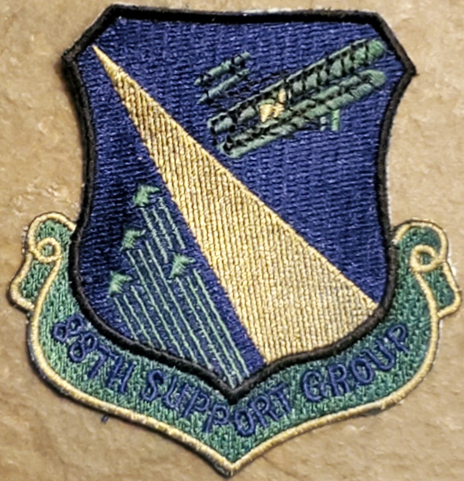 USAF AIR FORCE 88th Support Group Military Patch SUBDUED ORIGINAL VTG MILITARY