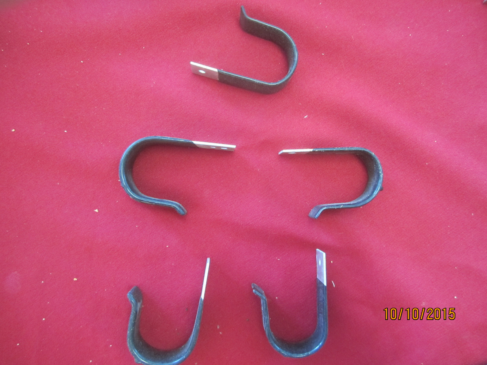 "J" HOOK CLAMP W/PLASTIC COATING SOLD AS A SET OF 5. P# NA