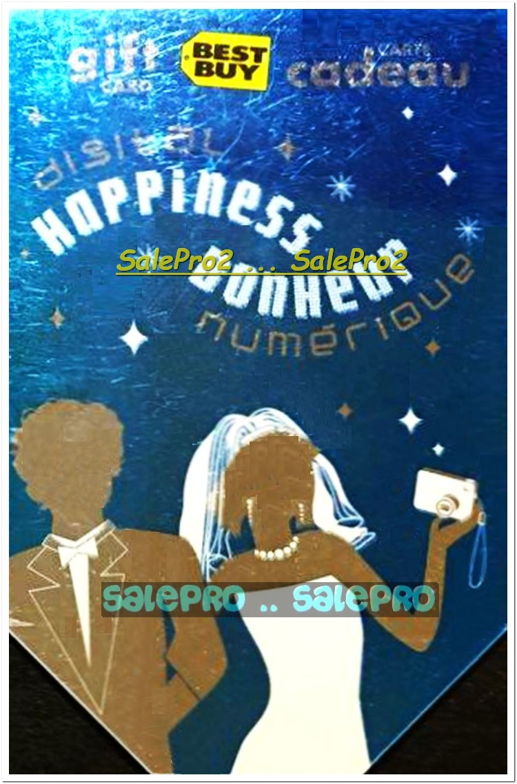 BEST BUY 2007 WEDDING ANNIVERSARY HAPPINESS BONHEUR RARE COLLECTIBLE GIFT CARD