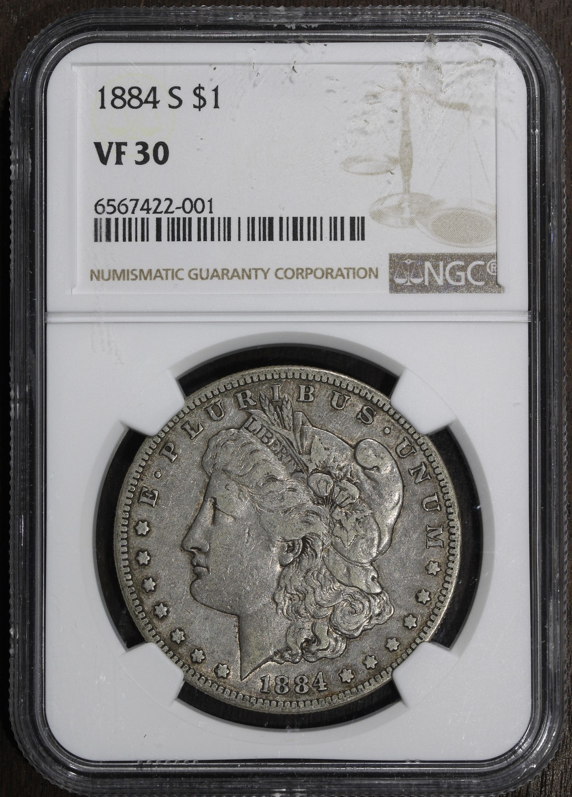 1884-S (VF30) Morgan Silver Dollar $1 NGC