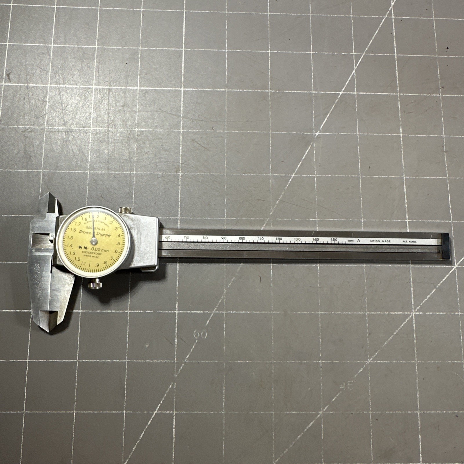Brown & Sharpe Precision Dial Caliper Tesa Variant 599-579-14 Swiss
