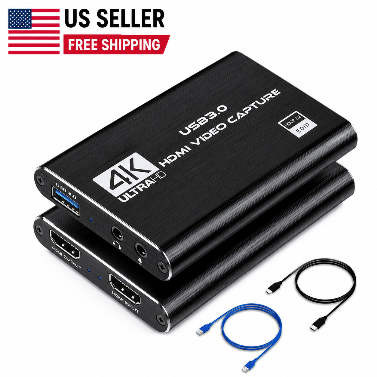 4K HDMI Video Capture Card USB 3.0 1080P 60FPS Streaming for OBS PS5 Xbox PC