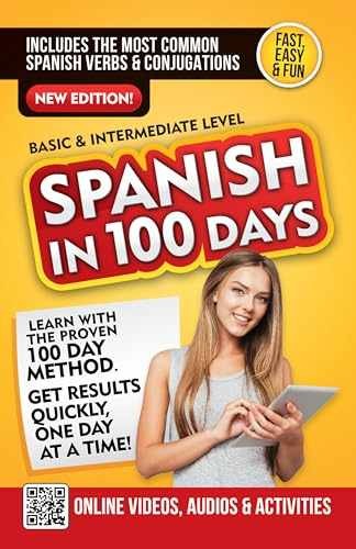 Spanish in 100 Days - Paperback, by Spanish In 100 Days - Very Good
